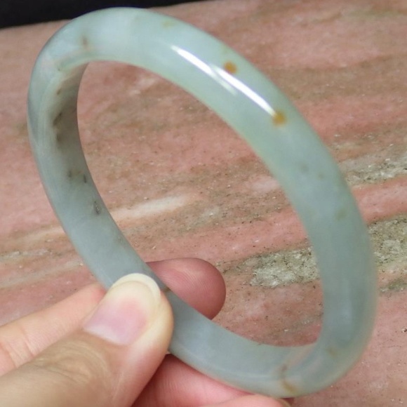 Certified Green Yellow 100% Natural A JADE Jadeite Bangle Bracelet 56 mm 792577 - Picture 4 of 9